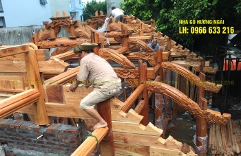 NHÀ GỖ 5 GIAN BUỒNG GÓI